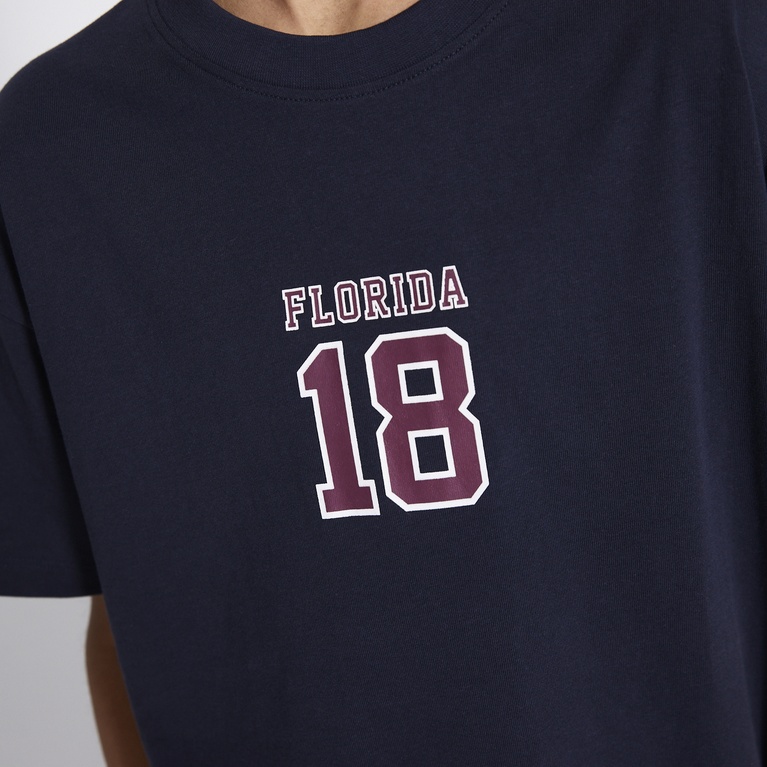 Printed tee "Adrian" Navy 3